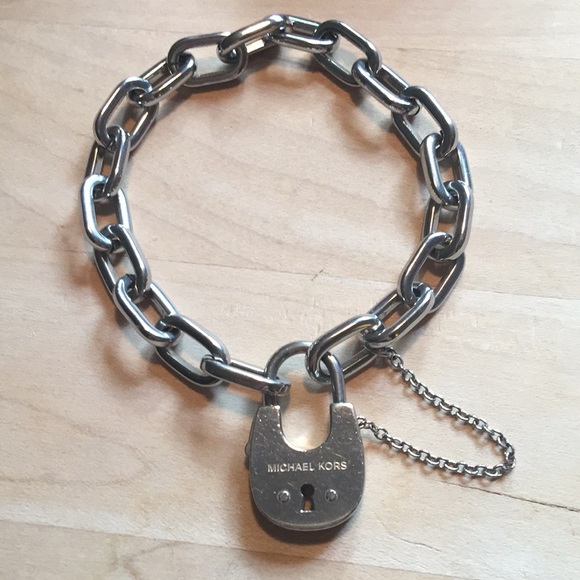 michael kors padlock bracelet silver
